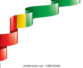 guinea flag, vector illustration on a white background