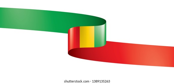 guinea flag, vector illustration on a white background