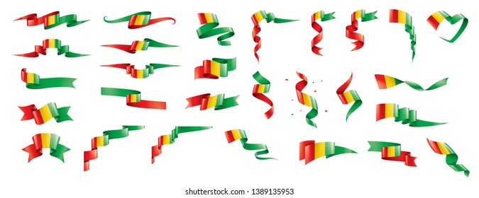 guinea flag, vector illustration on a white background
