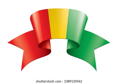 guinea flag, vector illustration on a white background