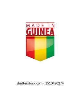 guinea flag, vector illustration on a white background
