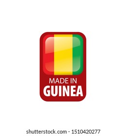 guinea flag, vector illustration on a white background