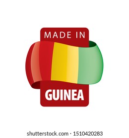 guinea flag, vector illustration on a white background
