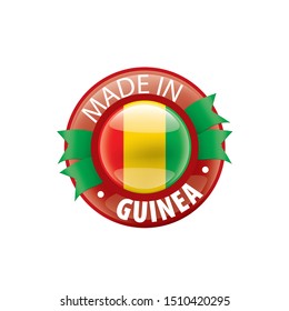 guinea flag, vector illustration on a white background