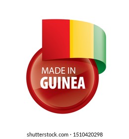 guinea flag, vector illustration on a white background