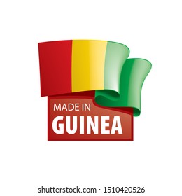 guinea flag, vector illustration on a white background