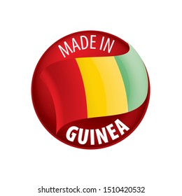 guinea flag, vector illustration on a white background