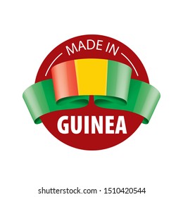 guinea flag, vector illustration on a white background