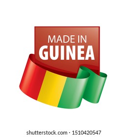 guinea flag, vector illustration on a white background