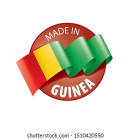 guinea flag, vector illustration on a white background