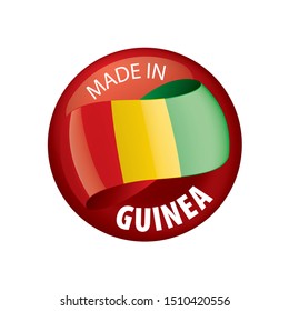 guinea flag, vector illustration on a white background