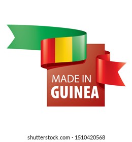 guinea flag, vector illustration on a white background