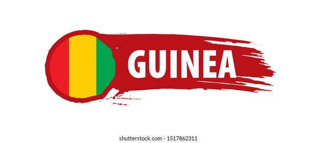 guinea flag, vector illustration on a white background