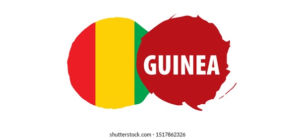 guinea flag, vector illustration on a white background