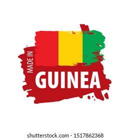 guinea flag, vector illustration on a white background