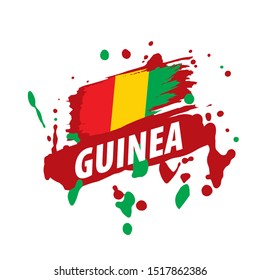 guinea flag, vector illustration on a white background
