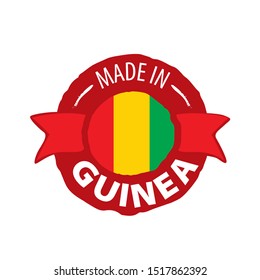 guinea flag, vector illustration on a white background
