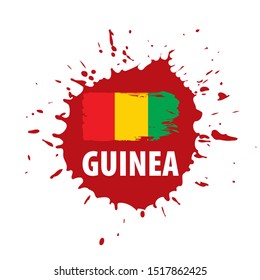 guinea flag, vector illustration on a white background