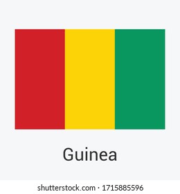 Guinea Flag Vector Isolated On Background. Guinea Flag Symbol Modern, Simple, Vector, Icon For Website Or Mobile App