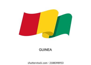 Guinea flag vector. Guinea flag on white background. Vector illustration eps10