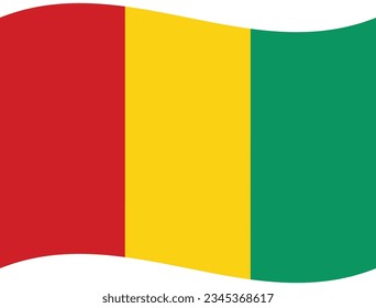 Guinea flag wave. Guinea flag. Flag of Guinea