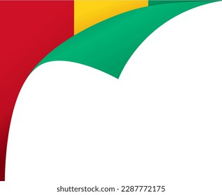  Guinea flag wave isolated on png or transparent background