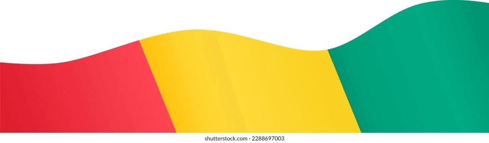  Guinea flag wave isolated on png or transparent background
