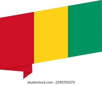  Guinea flag wave isolated on png or transparent background