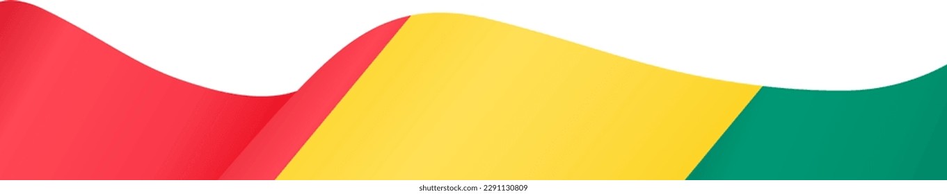  Guinea flag wave isolated on png or transparent background