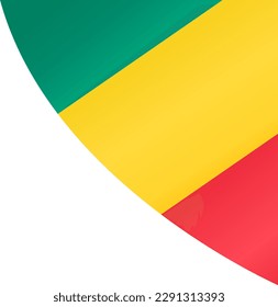  Guinea flag wave isolated on png or transparent background