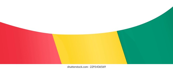  Guinea flag wave isolated on png or transparent background