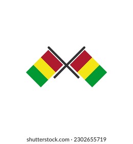 Guinea flags icon set, Guinea independence day icon set vector sign symbol