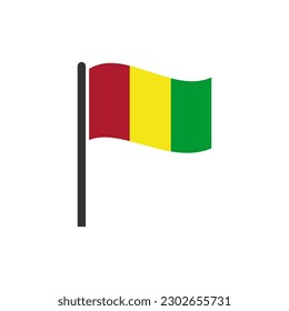 Guinea flags icon set, Guinea independence day icon set vector sign symbol