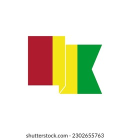 Guinea-Flaggen-Symbol-Set, Guinea-Unabhängigkeitstag Symbol für Vektorsymbol