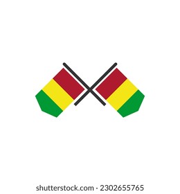 Guinea flags icon set, Guinea independence day icon set vector sign symbol