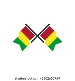 Guinea flags icon set, Guinea independence day icon set vector sign symbol