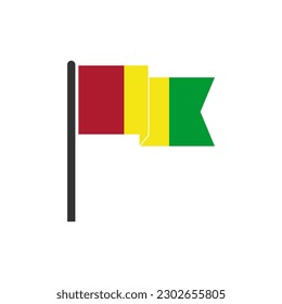 Guinea flags icon set, Guinea independence day icon set vector sign symbol