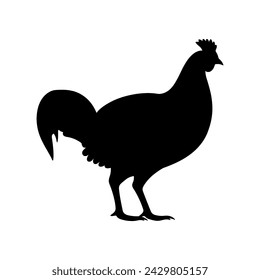 Guinea Fowl Bird Silhouette, Vector silhouette of Guinea Fowls in different positions.