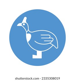 guinea fowl Vector icon which can easily modify or edit

