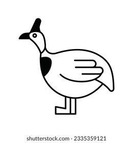 guinea fowl Vector icon which can easily modify or edit

