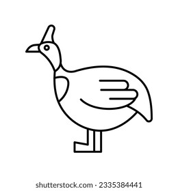 guinea fowl Vector icon which can easily modify or edit

