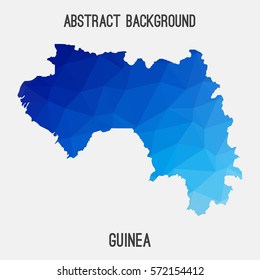 Guinea in geometric polygonal style.Abstract tessellation,modern design background. Vector illustration