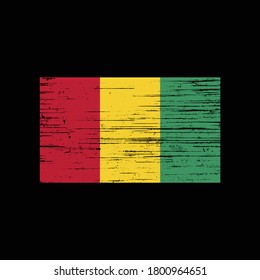Guinea Grunge Distress Country Flag Vector