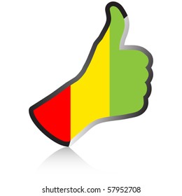 guinea hand giving ok