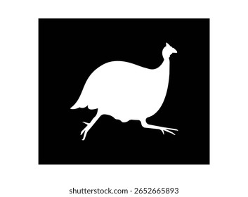 guiné quando ilustração vetorial, guiné galinha ícone cabeça linha arte ilustração vetorial em fundo transparente.