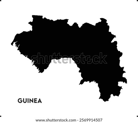 Guinea icon vector design, Guinea Logo design, Guinea's unique charm and natural wonders, Use it in your marketing materials, travel guides, digital projects, Guinea map logo vector, Black vector