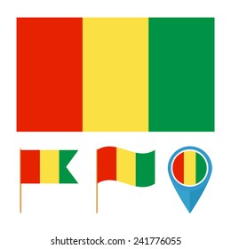 Guinea, icons for design with reference to a particular country. flag from the same series
