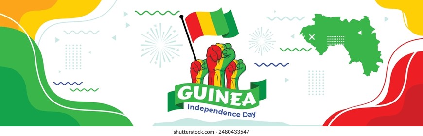 Guinea Independence Day, October 2. Vector illustration

