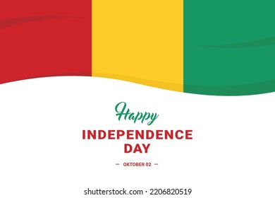 Guinea Independence Day. Vector Illustration. The illustration is suitable for banners, flyers, stickers, cards, etc.