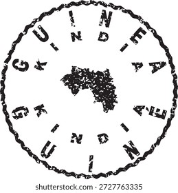 Design de mapa de foca redonda de Guiné-Kindia